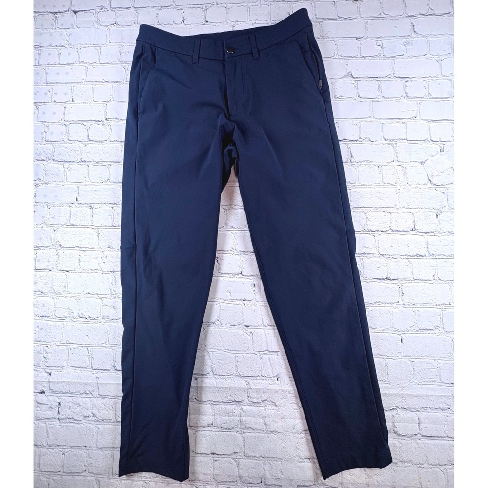 Lululemon Commission Pants Mens 31 Blue Good Slim Fit Technical Chino